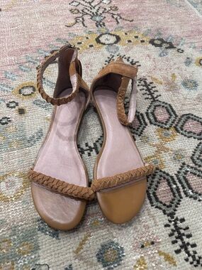 Women’s Joie Braided Ankle-Strap Sandals in Tan size 7.5